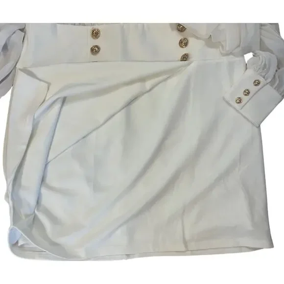 L’ATISTE Chiffon Top Asymmetrical Bodycon Dress - Picture 6 of 8